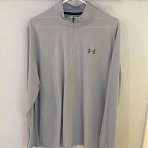 Under Armour Light Gray Threadborne Pullover